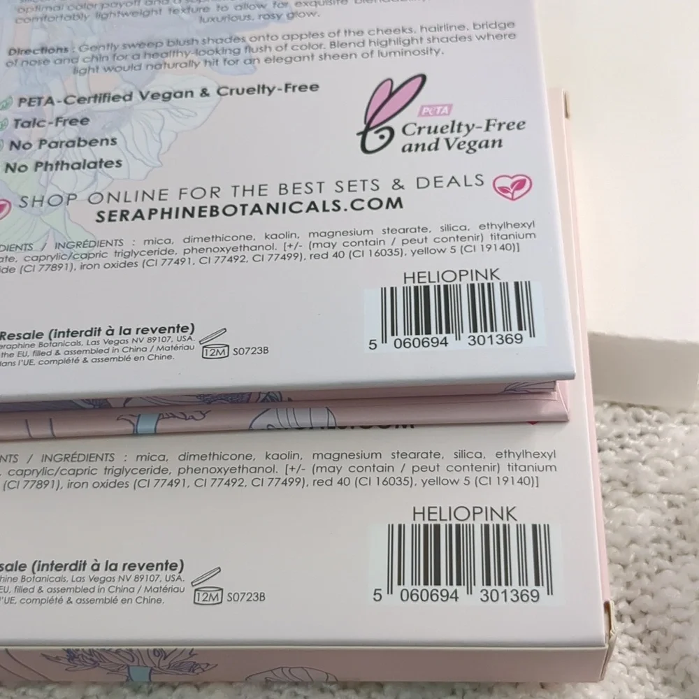 SERAPHINE botanicals Geranium+Glow Blush+Highlight Palette in HELIOPINK